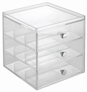 Organizzatore trasparente con 3 cassetti per bicchieri - iDesign