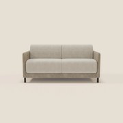 Narciso divano letto desing con materasso H18 cm bicolore con struttura in microfibra smacchiabile e imbottiture in elegante tessuto impermeabile T06 tortora - panna
