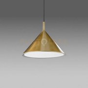 Barbie s/g - lampadario a sospensione in alluminio ottone/bianco op...