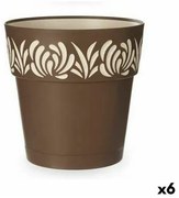 Vaso Autoirrigante Stefanplast Gaia Marrone Plastica 29 x 29 x 29 cm (6 Unità)