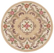 Tappeto rotondo in lana marrone ø 120 cm Aubusson - Flair Rugs