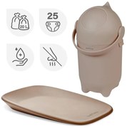 Nattou - Cestino per pannolini e fasciatoio SOFTY 50x70 cm marrone