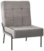 Poltrona relax 65x79x87 cm grigio chiaro in velluto