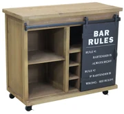 Mobile Cantinetta Portabottiglie, "Grancru", Metallo E Legno, Nero E Marrone 63x28x170cm 89466645
