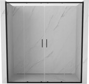 Mexen Exo porte doccia doppie scorrevoli 170 cm, trasparenti, nere - 8152-170-000-70-00