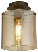 Searchlight 88911-1MO - SWEDEN plafoniera 1xE27/60W/230V, Ø22 cm, marrone/fumé
