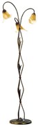 Lampada da terra Alga bronzo, H 145 cm, E14 3xMAX18W