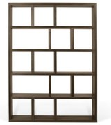 Libreria marrone effetto noce 150x198 cm Berlin - TemaHome