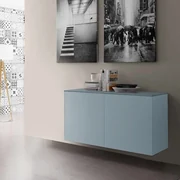 Credenza Moderna, Madia di Design, 3 ante, Teak e Calce