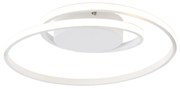 Plafoniera di design bianca con LED dimmerabile a 3 livelli - Krula