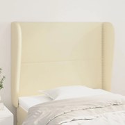 Testiera Ad Orecchio Crema 83x23x118/128 Cm İn Similpelle /