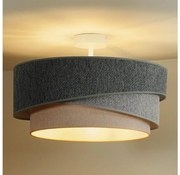 Duolla-Lampadario a plafone KOBO ECO REC. 1xE27/15W/230V d.45 cm verde/grigio/color crema