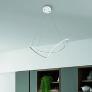 Lampadario LED design Forever bianco, luce naturale 2800 lumen, NOVECENTO