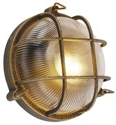 Lampada da parete e soffitto oro/ottone rotonda IP44 - Noutica