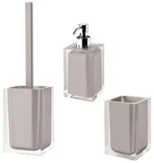 Set di accessori da bagno RAINBOW in resina tortora