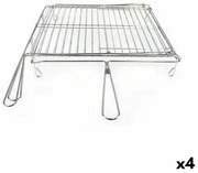 Grill Algon Cromato Girevole Argentato 45 x 50 x 9 cm (4 Unità)