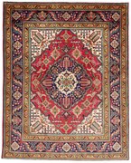 Tabriz Tappeto persiano 190x150 Rosso (Iran) Annodato A Mano