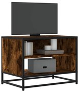 Mobile tv rovere fumo 61x40x46 cm legno multistrato e metallo