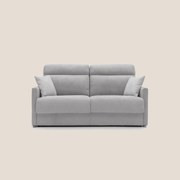 Margot Divano letto matrimoniale con schienale morbido alto in tessuto T02 grigio chiaro
