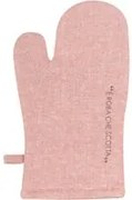 Guanto forno ruggine con scritta in misto cotone