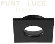 Faretto fabric gu10 quadrato cut out l.8,5cm ip44 nero