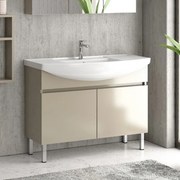 Kamalu - mobile bagno a terra 100 cm con 2 ante bn-100c