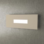 Applique Moderna Rettangolare Wally Metallo Sabbia 1 Luce 2G11 40Cm