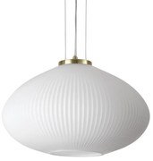 Sospensione Moderna Plisse' Metallo Ottone 1 Luce E27 D45Cm