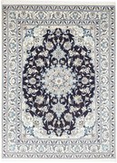 Nain Tappeto 200x150 Blu (Iran) Annodato A Mano