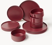 Servizio di piatti fatto a mano Lowri, 4 persone, 12 pz