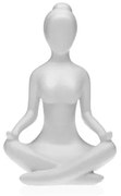 Statua Decorativa Versa Bianco Yoga 12 x 20 x 10 cm Resina