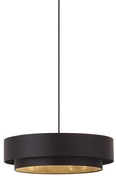 Lampada a sospensione moderna nera 50cm 3 luci - Drum Duo