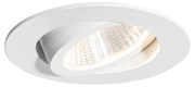 Faretto da incasso bianco 6,8 cm con LED 750 lm dimmerabile IP23 - Gaius
