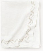 Tovaglia in lino lavato con ricamo fatto a mano Ivy