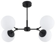 Lampadario a sospensione con supporto rigido FOTON 4xE14/10W/230V nero