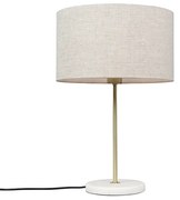 Lampada da tavolo in ottone con paralume grigio 35 cm - Kaso