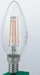 Kit 3 pezzi lampadina led filamento candela attacco e14 4w 470lm 2...
