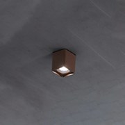 Plafoniera In Alluminio Moderna Brick Marrone 1 Luce