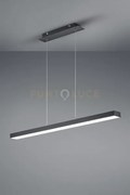 Agano sospensione led rettangolare metallo nero satinato con dimmer...