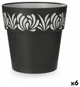 Vaso Autoirrigante Stefanplast Gaia Antracite Plastica 29 x 29 x 29 cm (6 Unità)