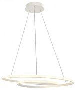 Lampadario A Sospensione Moderno Chanel Alluminio E Silicone Bianco Led 54W