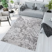 Tappeto semplice e moderno in grigio con motivo bianco Larghezza: 120 cm | Lunghezza: 170 cm