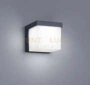 Yangtze appique led 4,5w  400lm, 3000k quadrata antracite 12x12cm ip54