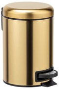 WENKO 24009800 - Cestino per rifiuti LEMAN 17x25 cm acciaio inossidabile/dorato/nero