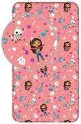 Lenzuolo con angoli per bambini in cotone per letto singolo 90x200 cm Gabby's Dollhouse – Jerry Fabrics