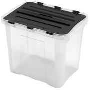 Box portaoggetti DRAGON 30 L nero/trasparente