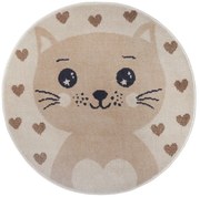 Tappeto beige per bambini ø 140 cm Cat - Hanse Home