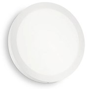 Applique Moderna Round Universal Alluminio-Plastiche Bianco Led 25W 3000K D30