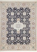 Nain Tappeto persiano 180x250 Blu (Iran) Annodato A Mano