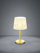 Lyon lampada da tavolo ottone satinato con paralume bianco regolabi...